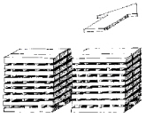 Image showing how a stack of air drying wood must be orientated so the wind blows between the boards  parallel to the stickers